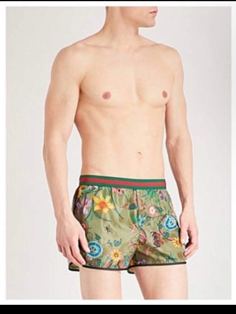 GUCCI Flora Snake swim shorts